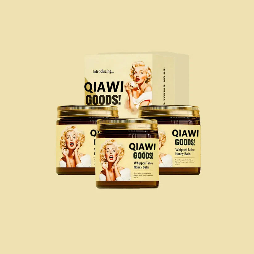 QIAWI Whipped Beef Tallow & Manuka Honey Organic Nourishing Face & Body Cream