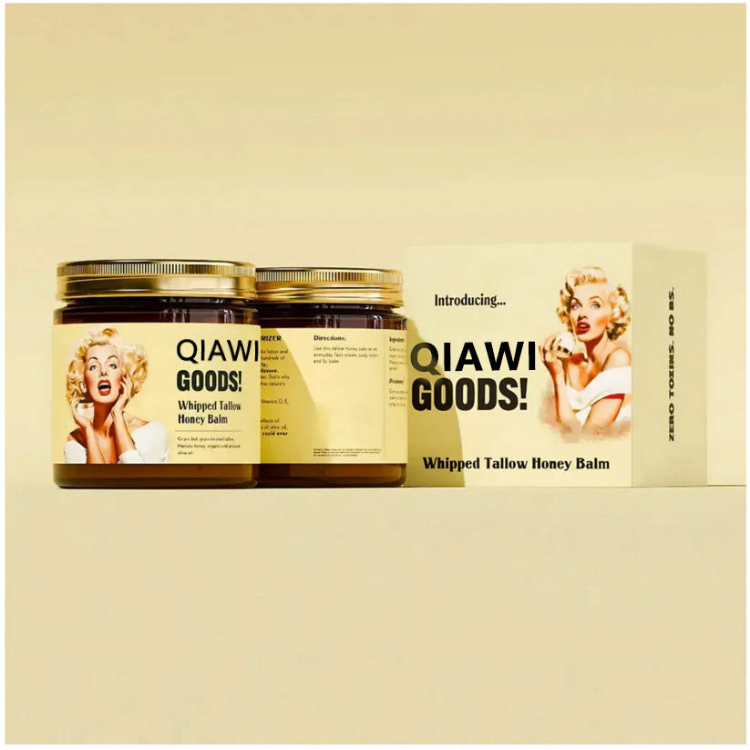 QIAWI Whipped Beef Tallow & Manuka Honey Organic Nourishing Face & Body Cream