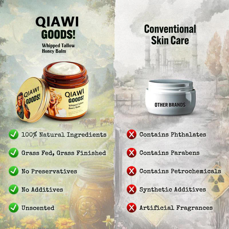 QIAWI Whipped Beef Tallow & Manuka Honey Organic Nourishing Face & Body Cream